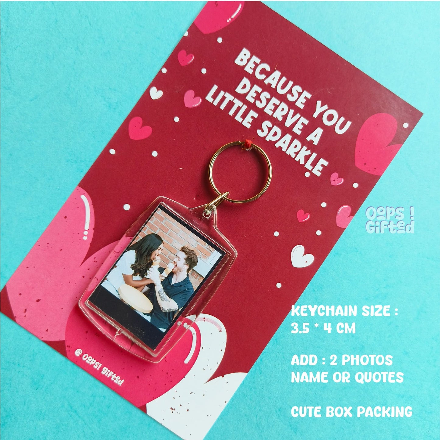 Polaroid Keychain β Two Sided Magic