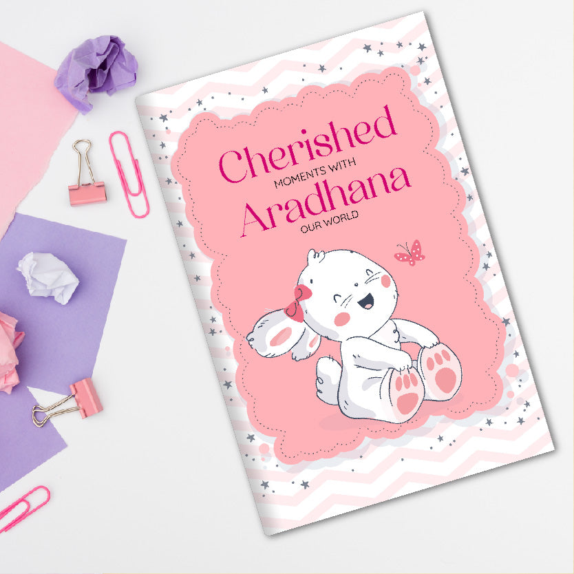 Baby Girl Rabbit-Themed Photo Book (A5-Size)