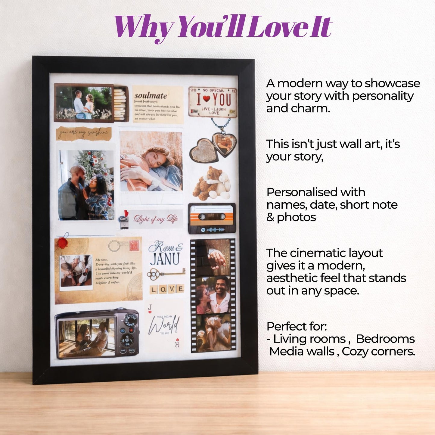 Vintage Love MatchBox Photo Frame