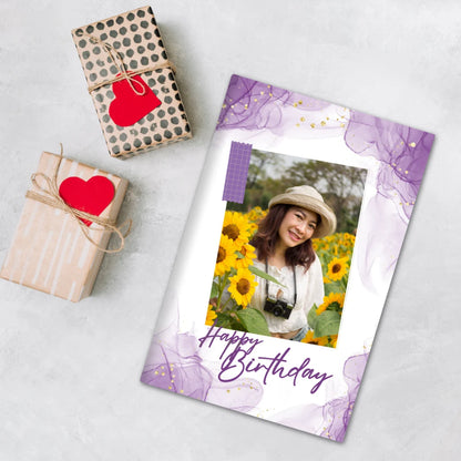 Purple Bliss Birthday Photo Book (A5-Size)