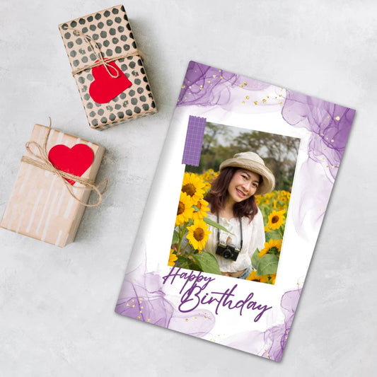 Purple Bliss Birthday Photo Book (A5-Size)