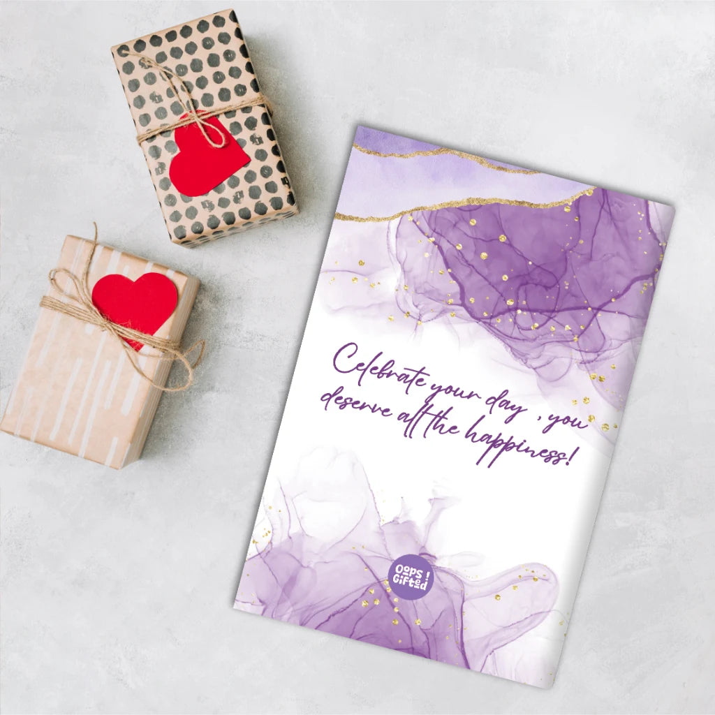 Purple Bliss Birthday Photo Book (A5-Size)