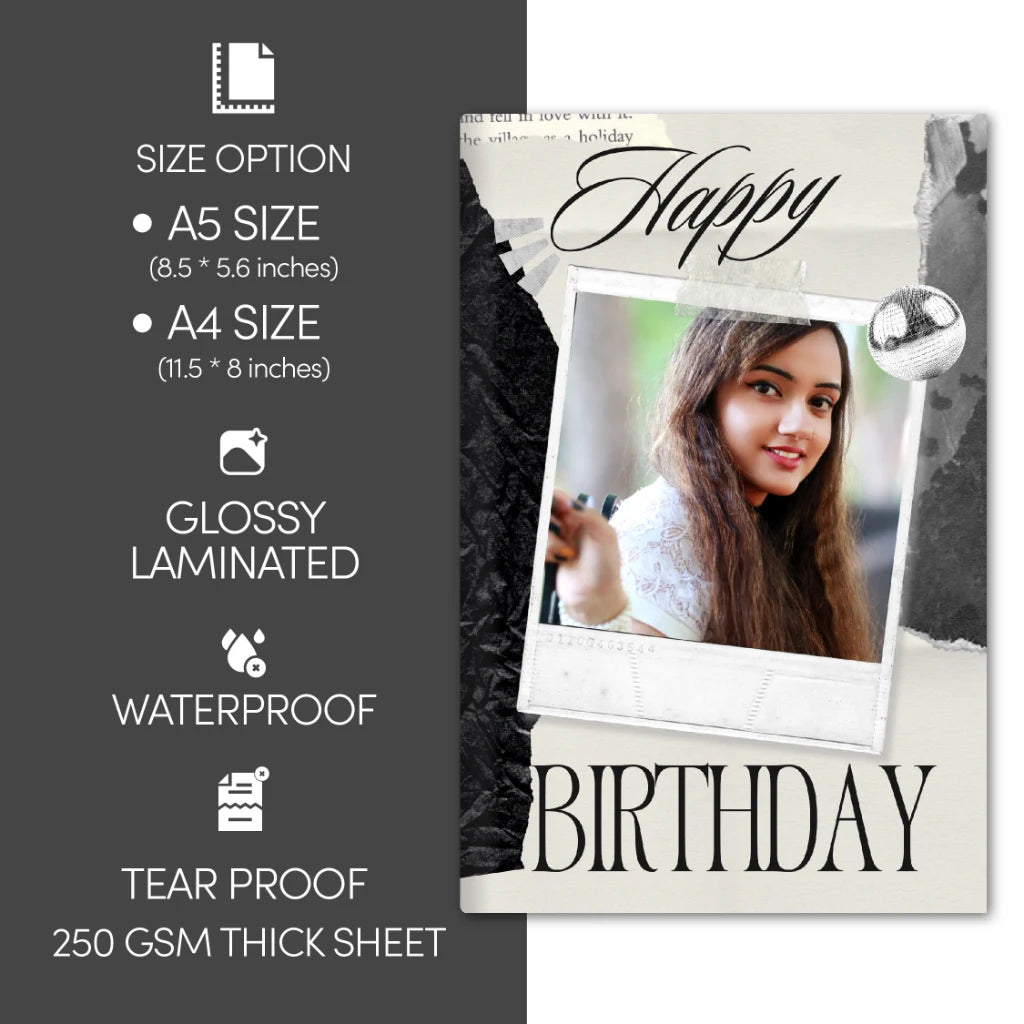 Classic Chic Birthday Photo Book.(A5-Size)