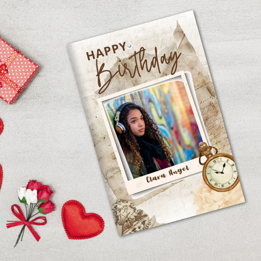 Vintage Charm Birthday Photo Book (A5-Size)