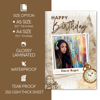 Vintage Charm Birthday Photo Book (A5-Size)