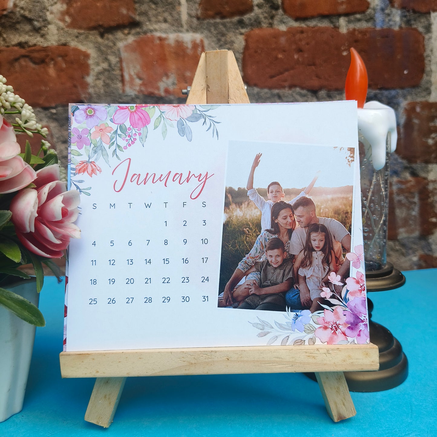 Floral Theme Customized Calendar 2026