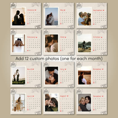 Postal Theme Customized Calendar 2026