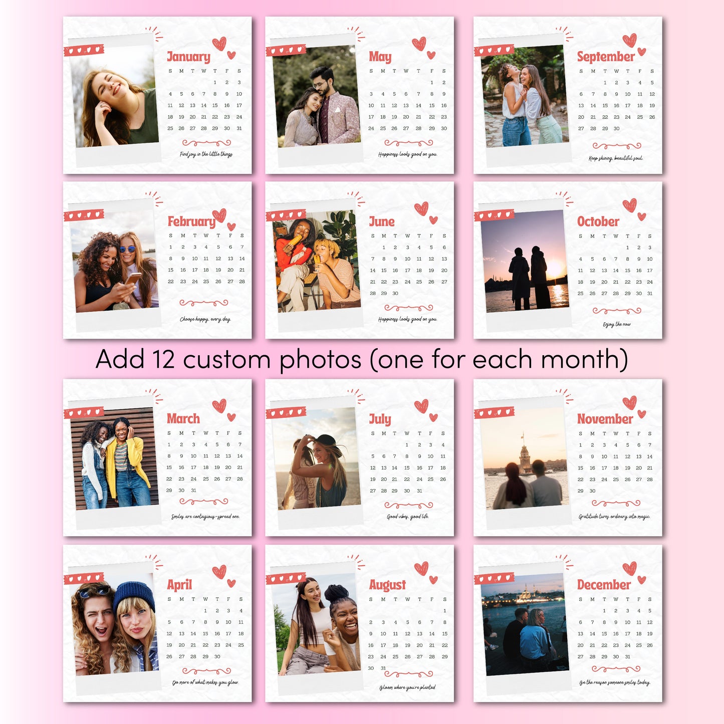 Photo Memory Customized Calendar 2026
