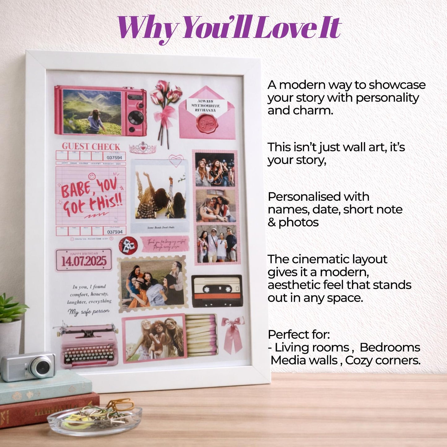 Pretty in Pink Matchbox Frame