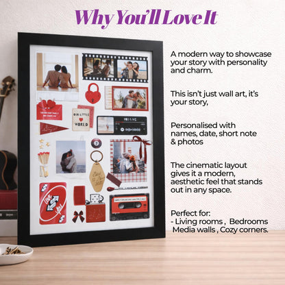 Red Romance Matchbox Frame