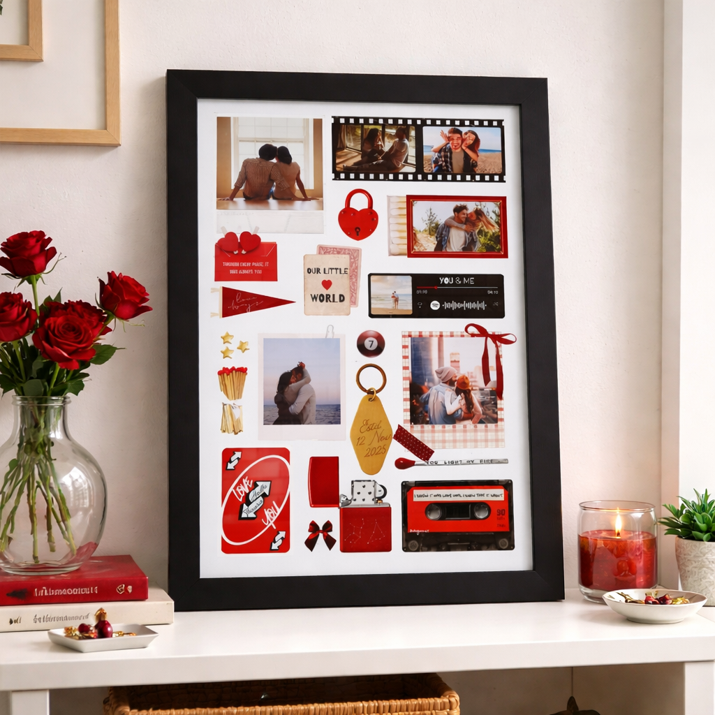 Red Romance Matchbox Frame