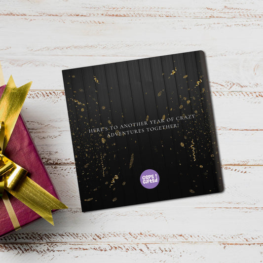 Dreamy Black Birthday Photo Book