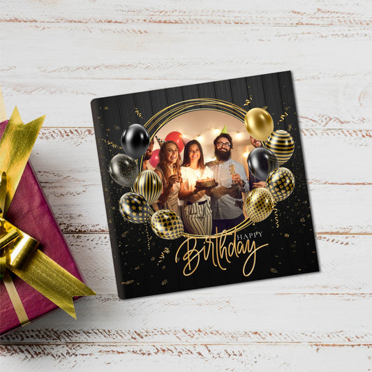 Dreamy Black Birthday Photo Book
