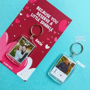 Date Photo Keychain – Two Sided Magic