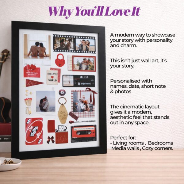 Red Romance Matchbox Frame